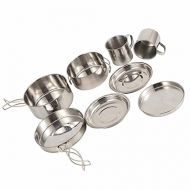 GYZCZX 8 Pcs Backpacking Camping Cookware Picnic Cooking Cook Set Camping Cooking Pots Outdoor Tableware