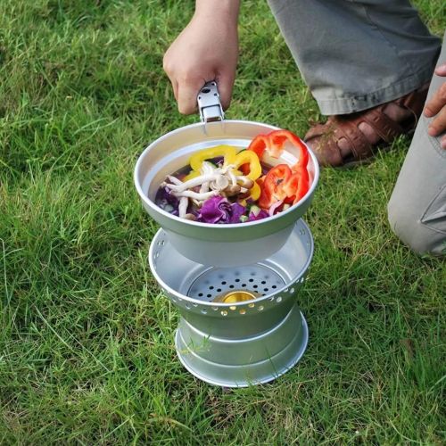  GYZCZX Travel Camping Gas Stove Fires Wind Screen Shield Cooking System Portable Burners Set Alcohol with Tableware