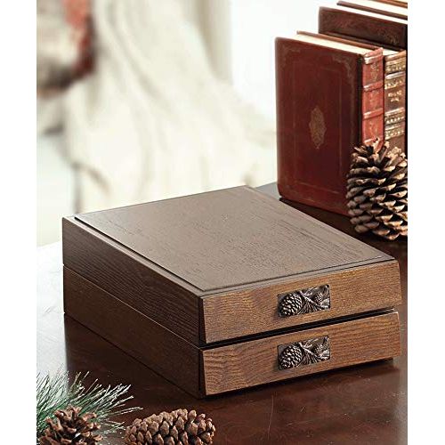  GYZS storage box Office Supplies Large Drawer Office Desktop Storage Box Wooden Creative Stationery File Rack Jewelry Box (Color : Brown)