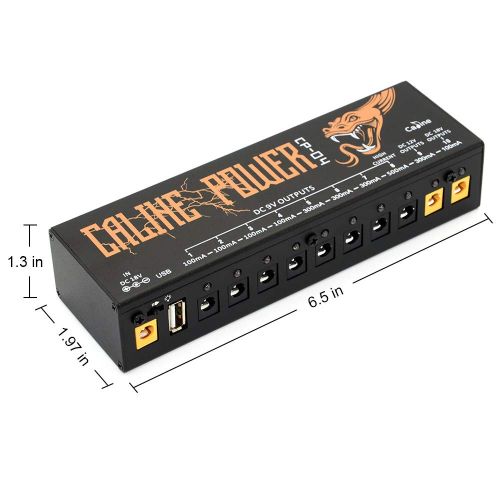  GZMAY Caline CP-04 Guitar Pedal Power Supply Station Distributor 10 Isolated Outputfor 9V/12V/18V Effect Pedal with Short Circuit/Overcurrent Protection