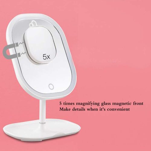  GZZ Bathroom Vanity Wall Mounted Shaving Mirror Freestanding Cosmetic Mirror 5x Zoom7 inch Make Up Mirror Pedestal Table Mirror for Bathroom Bedroom Shaving Mirror Cosmetic Vanity Mirr