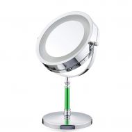 GZZ Bathroom Vanity Wall Mounted Shaving Mirror Freestanding LED Cosmetic Mirror 3x Zoom 7 inch Make Up Mirror Pedestal Table Mirror for Bathroom Bedroom Shaving Mirror Cosmetic Vanity