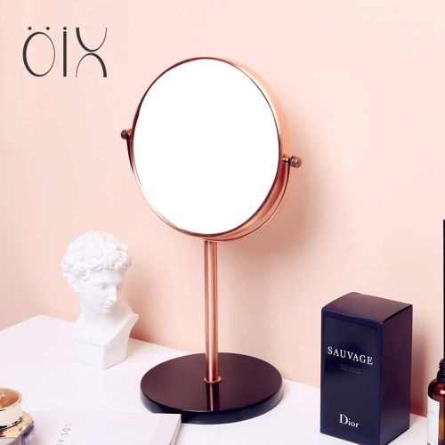  GZZ Bathroom Vanity Wall Mounted Shaving Mirror Cosmetic Mirror 3x Zoom, 8 inch Make Up Mirror Pedestal Table Mirror for Bathroom Bedroom Shaving Mirror Cosmetic Vanity Mirror Double S