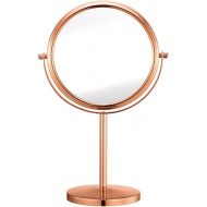 GZZ Bathroom Vanity Wall Mounted Shaving Mirror Spot retro table mirror rose gold makeup mirror HD double-sided round mirror wedding gift net red makeup mirror Double sided magnifier M