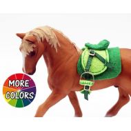GabbyValaiTackShop Sewn! Schleich Saddle & Saddle Pad; 25 colors to choose from!