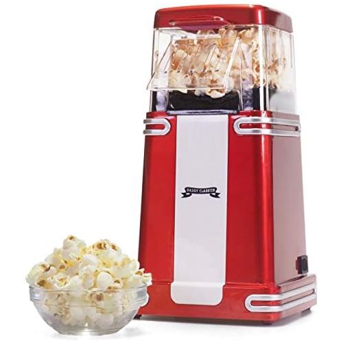  Gadgy  Popcornmaschine | Heissluft Retro Popcorn Maker | Gesundes Snack| Fettfrei OElfrei