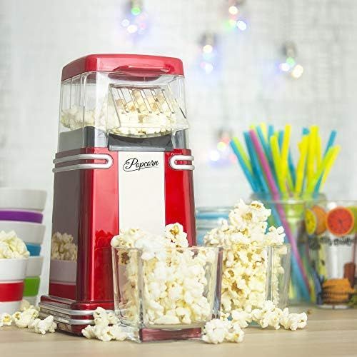  Gadgy  Popcornmaschine | Heissluft Retro Popcorn Maker | Gesundes Snack| Fettfrei OElfrei