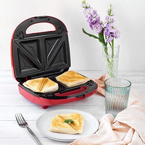  [아마존베스트]Gadgy  3-in-1 Sandwich Maker | Belgian Waffle Maker | Removable Plates l with Cool Touch Handle, Non-Slip Feet and 2 Indicator Lights