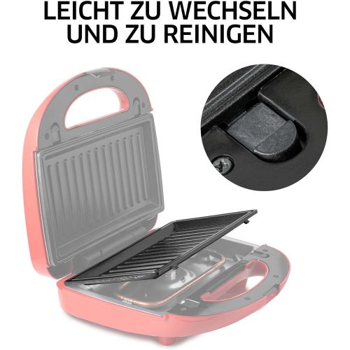  [아마존베스트]Gadgy  3-in-1 Sandwich Maker | Belgian Waffle Maker | Removable Plates l with Cool Touch Handle, Non-Slip Feet and 2 Indicator Lights