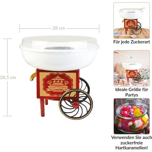  [아마존베스트]Gadgy Candy Floss Machine for Home, for Sugar or Hard Sweets, Candy Floss Machine for Childrens Birthday Parties, Red/White