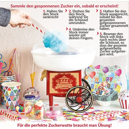  [아마존베스트]Gadgy Candy Floss Machine for Home, for Sugar or Hard Sweets, Candy Floss Machine for Childrens Birthday Parties, Red/White