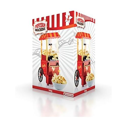  [아마존베스트]Gadgy Popcorn Machine, Retro Popcorn Maker, Hot Air Without Grease, Oil-Free