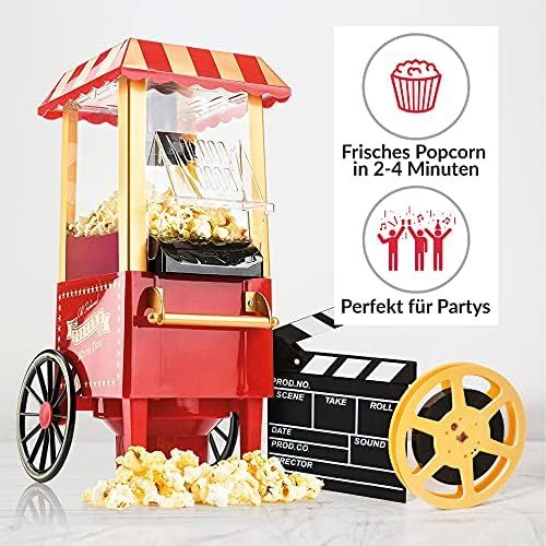  [아마존베스트]Gadgy Popcorn Machine, Retro Popcorn Maker, Hot Air Without Grease, Oil-Free