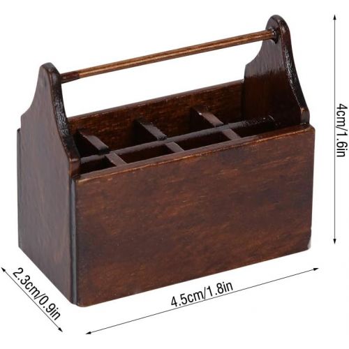  Gaeirt Miniature Wooden Tool Box, Mini Baby Dolls Tool Box 1/12 Scale Dollhouse Tool Box with Tool Dollhouse Accessories Doll House Tool Kit Miniature Toolbox Tools Set for Dollhou