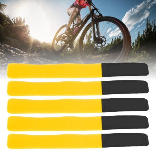  Gaeirt Bike Securing Straps, Detachable Reusable Bike Rack Strap Nylon for Backpacks Skis for Bike Rack(Yellow)