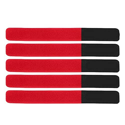  Gaeirt Bike Rack Strap, Versatile Hook and Loop Securing Straps Tie Nylon Wide Application for Backpacks Skis for Bike Rack(red)