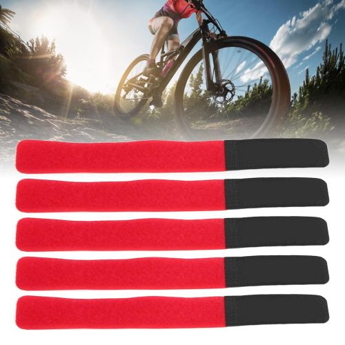  Gaeirt Bike Rack Strap, Versatile Hook and Loop Securing Straps Tie Nylon Wide Application for Backpacks Skis for Bike Rack(red)