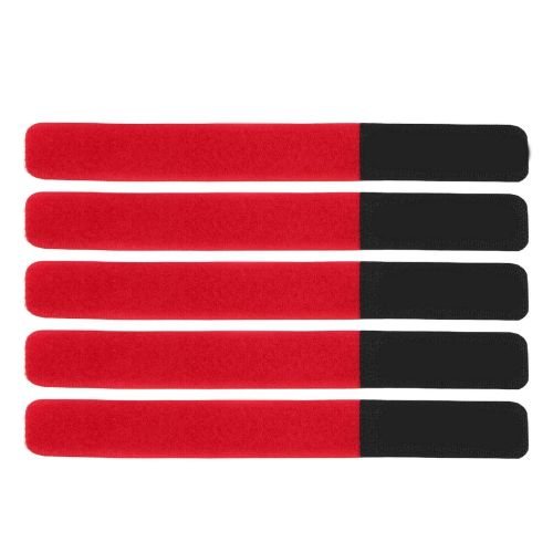  Gaeirt Bike Rack Strap, Versatile Hook and Loop Securing Straps Tie Nylon Wide Application for Backpacks Skis for Bike Rack(red)