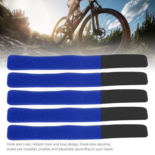  Gaeirt Bike Securing Straps, Detachable Reusable Bike Rack Strap Nylon for Backpacks Skis for Bike Rack(Blue)