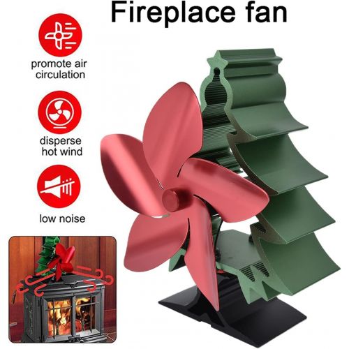  Gaeirt Fireplace Fan Heat Powered Stove Fan, 5 Blades Heat Powered Stove Fan Small Wood Stove Heat Fan for Home Heating Heat Activated Fan Non Electric for Home