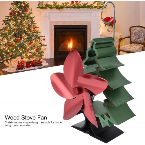  Gaeirt Fireplace Fan Heat Powered Stove Fan, 5 Blades Heat Powered Stove Fan Small Wood Stove Heat Fan for Home Heating Heat Activated Fan Non Electric for Home