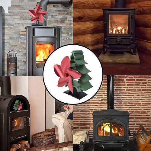  Gaeirt Fireplace Fan Heat Powered Stove Fan, 5 Blades Heat Powered Stove Fan Small Wood Stove Heat Fan for Home Heating Heat Activated Fan Non Electric for Home