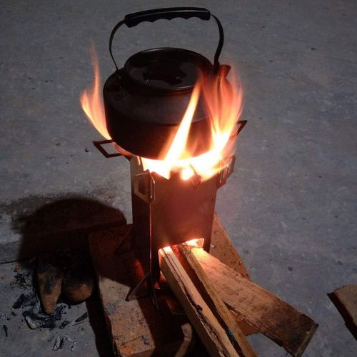  Gaeirt Wood Burning Stove, Camping Burning Stove Lightweight and Safe Portable Removable for Camping
