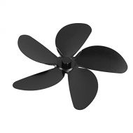 Gaeirt Low Noise Fan, Easy to Install Stable Wide Usage Fan Parts 5 Leaf for Fireplaces/Wood Burning Stove/Gas Stove/Pellet Stove