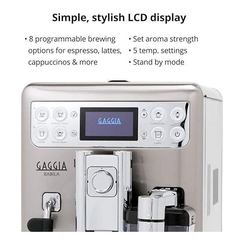  Gaggia Babila RI9700/64 espresso Machine, Stainless Steel, Medium