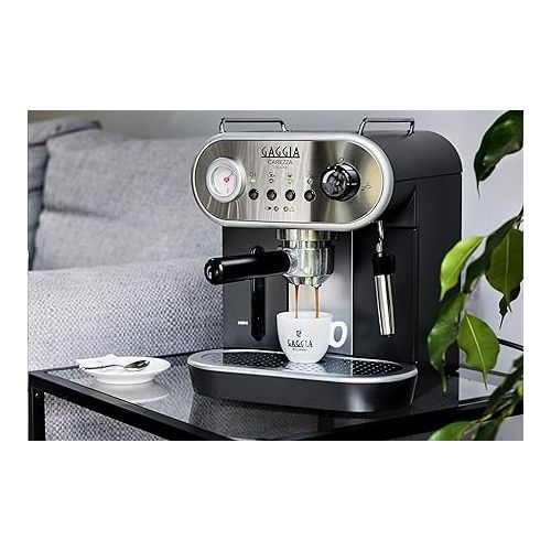  Gaggia Carezza De Luxe Espresso Machine, 47oz, Silver