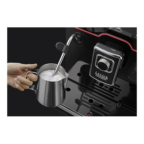  Gaggia Accademia Luxury Italian Fully Automatic Espresso Machine with 19 Customized drink settings,0.5 Liters,RI9782/46 Brushed Stainless