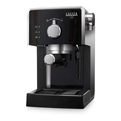  Gaggia 886843311010 Viva Style Kaffeemaschine, Stainless Steel, Schwarz