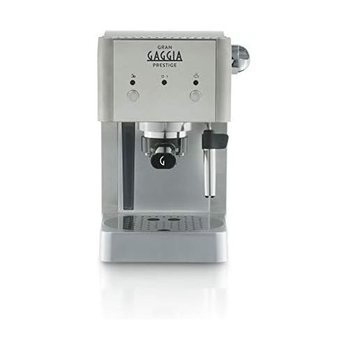  Gaggia RI8427/11 Gran Prestige Siebtrager aus Edelstahl mit Panarello, 15 bar Druck, Silber