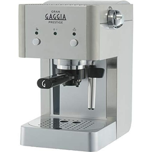  Gaggia RI8427/11 Gran Prestige Siebtrager aus Edelstahl mit Panarello, 15 bar Druck, Silber