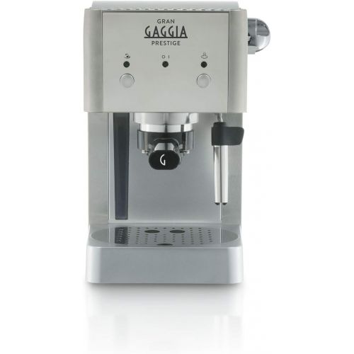  Gaggia RI8427/11 Gran Prestige Siebtrager aus Edelstahl mit Panarello, 15 bar Druck, Silber