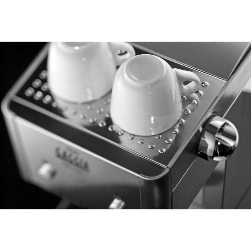  Gaggia RI8427/11 Gran Prestige Siebtrager aus Edelstahl mit Panarello, 15 bar Druck, Silber