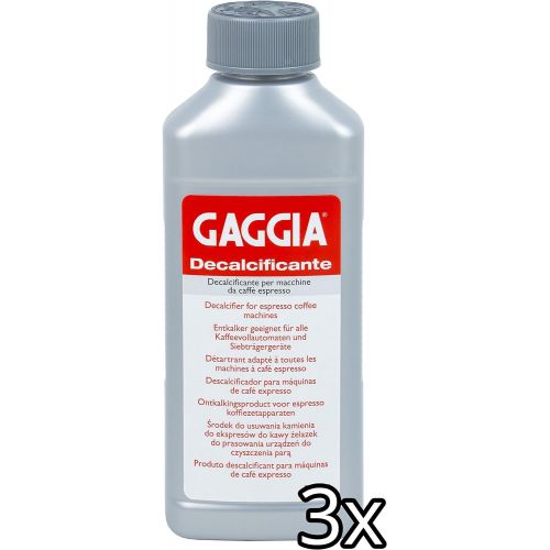  Gaggia Decalcifier Descaler Solution 250ml (3 Bottles)