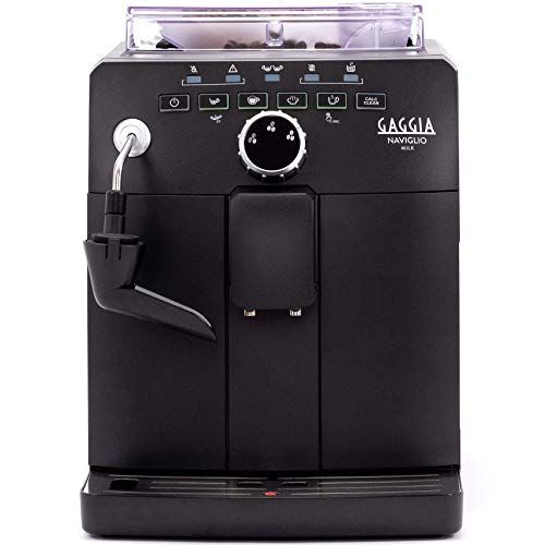  Gaggia Naviglio Milk One-Touch Cappuccino and Espresso Machine, Black, 17.3 d x 13.4 h x 10 w