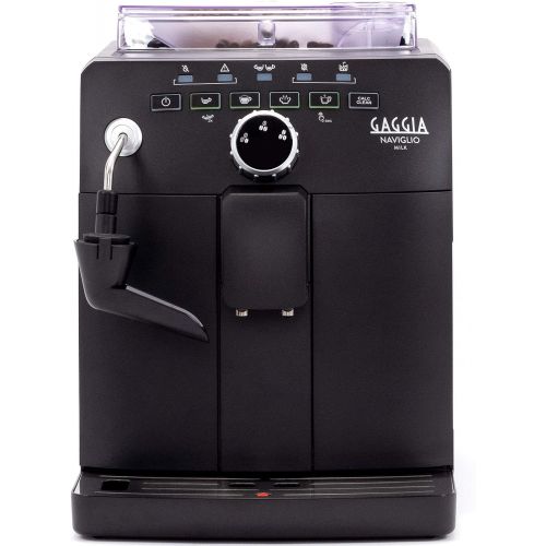  Gaggia Naviglio Milk One-Touch Cappuccino and Espresso Machine, Black, 17.3 d x 13.4 h x 10 w