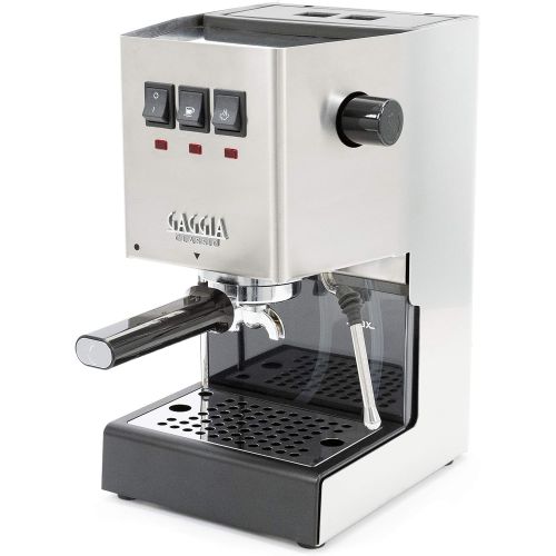  Gaggia RI9380/46 Classic Pro Espresso Machine, Solid, Brushed Stainless Steel