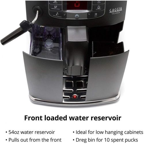  Gaggia RI826047 Velasca Espresso Machine, Black