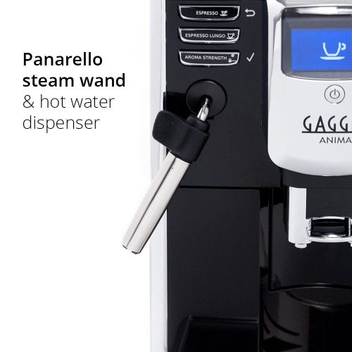  Gaggia Anima Coffee and Espresso Machine, Includes Steam Wand for Manual Frothing for Lattes and Cappuccinos with Programmable Options