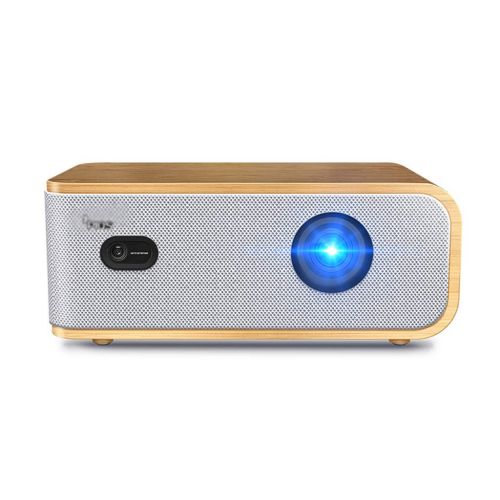  Gai Hua Home Projector WiFi Home Theater 1080P HD 3D Smart Small Projection Office Commercial Teaching Giant Screen Projector (Color : Beige, Size : 23.5×13.5×9cm)