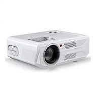 Gai Hua Home Projector Home WiFi Wireless Home Theater Office 4K HD 1080P no Screen TV Mobile Phone 3D Smart Projector (Color : White, Size : 34.81734cm)