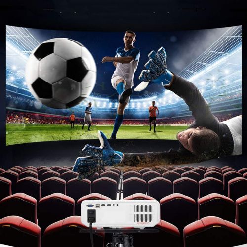  Gai Hua Home Projector Home WiFi Wireless Home Theater Office 4K HD 1080P no Screen TV Mobile Phone 3D Smart Projector (Color : White, Size : 34.81734cm)