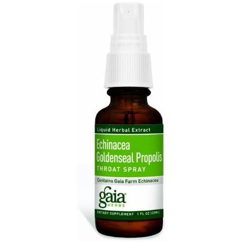  Gaia Herbs EchGoldProp Throat Spray, 1 oz ( Multi-Pack)