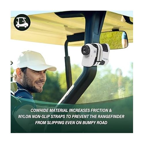  Golf Rangefinder Magnetic Holder Mount Strap, Universal Adjustable Magnetic Rangefinder Strap for Golf Cart, Golf Range Finder Holder Straps with 3 Pcs Strong Magnet