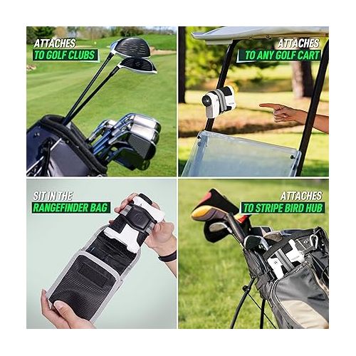  Golf Rangefinder Magnetic Holder Mount Strap, Universal Adjustable Magnetic Rangefinder Strap for Golf Cart, Golf Range Finder Holder Straps with 3 Pcs Strong Magnet