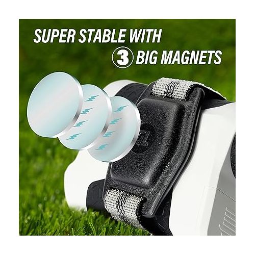  Golf Rangefinder Magnetic Holder Mount Strap, Universal Adjustable Magnetic Rangefinder Strap for Golf Cart, Golf Range Finder Holder Straps with 3 Pcs Strong Magnet