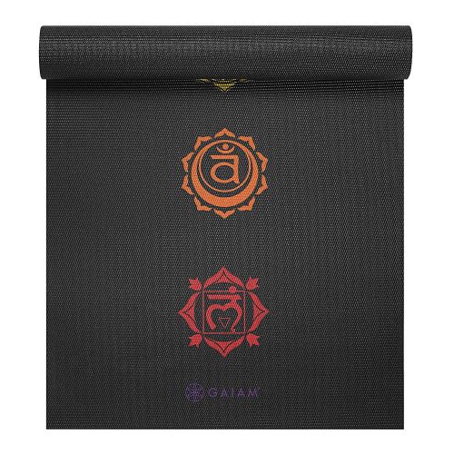  Gaiam Premium Yoga Mat, Aubergine Swirl, 6mm